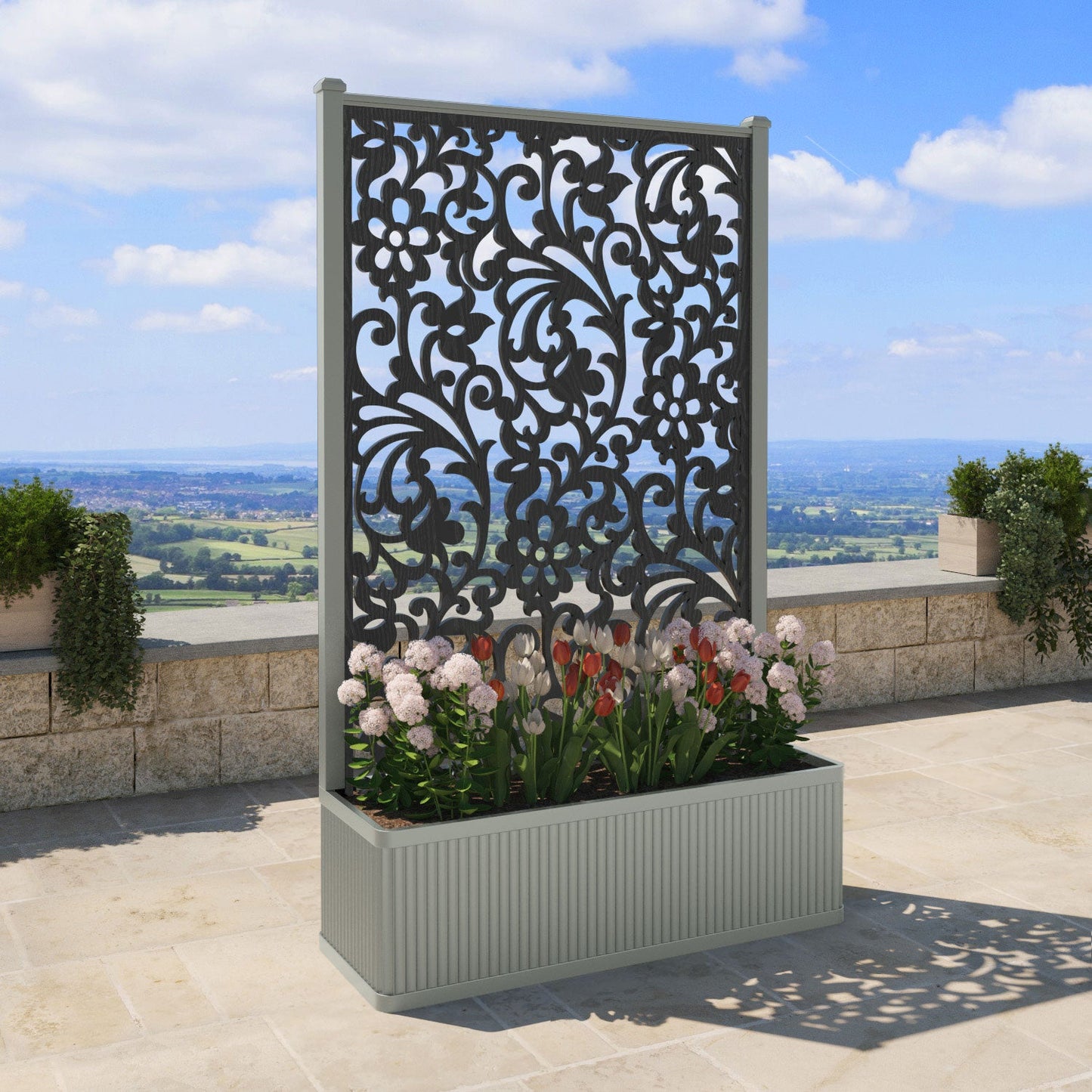 Eden Screen high flower pot with LED