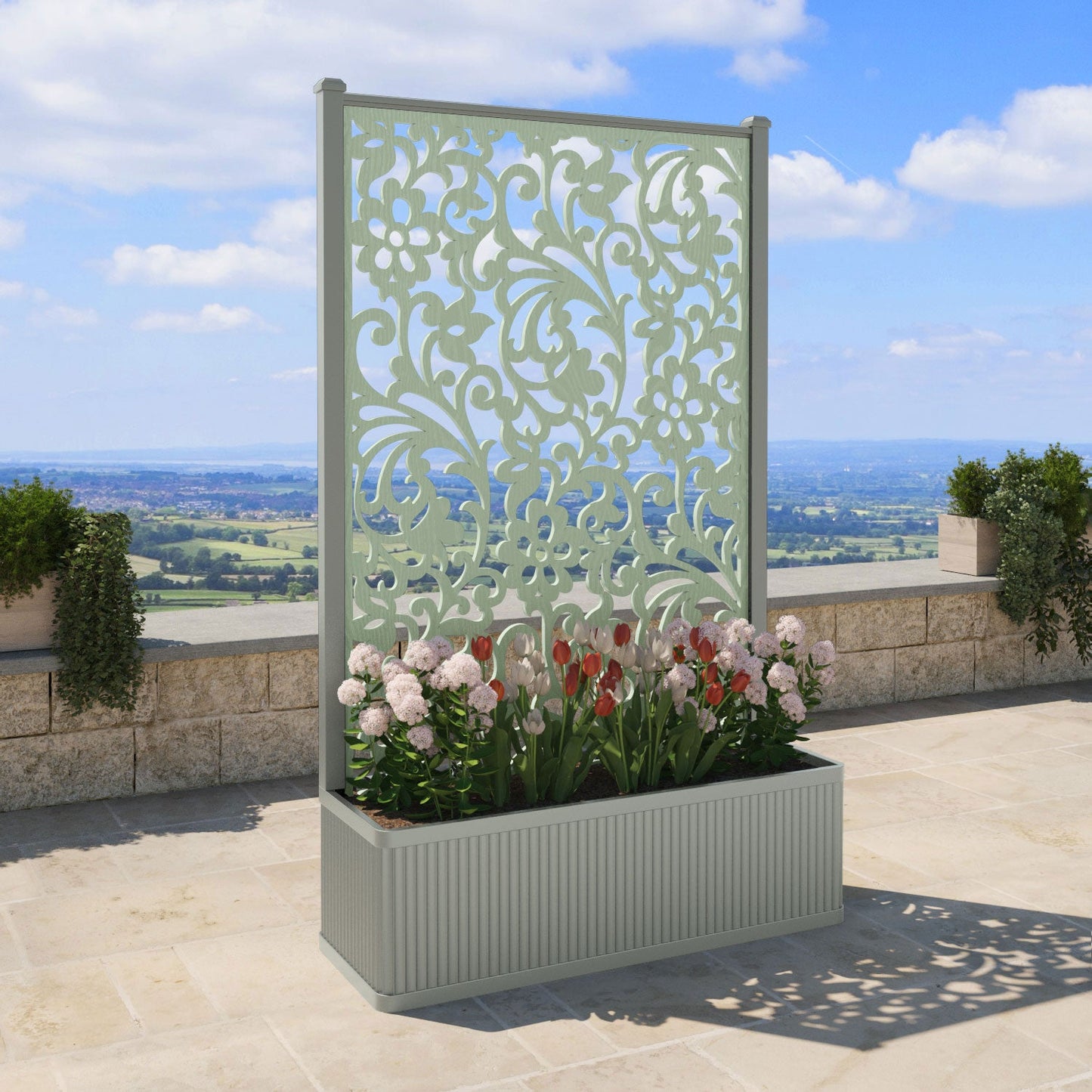 Eden Screen high flower pot with LED