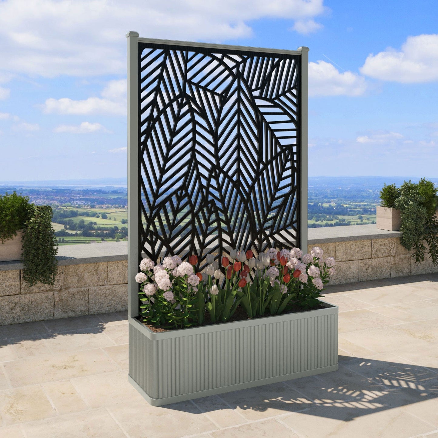 Habitat Screen high flower pot with LED