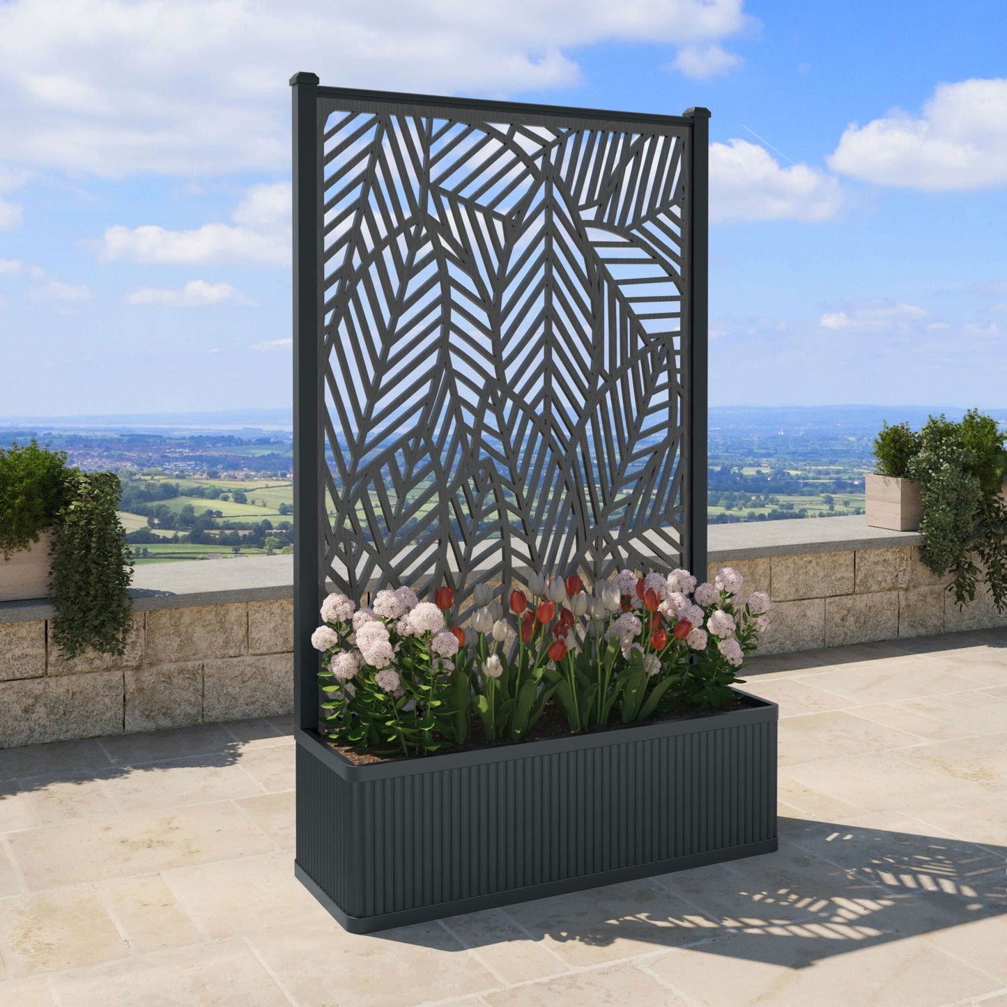 Habitat Screen high flower pot with LED