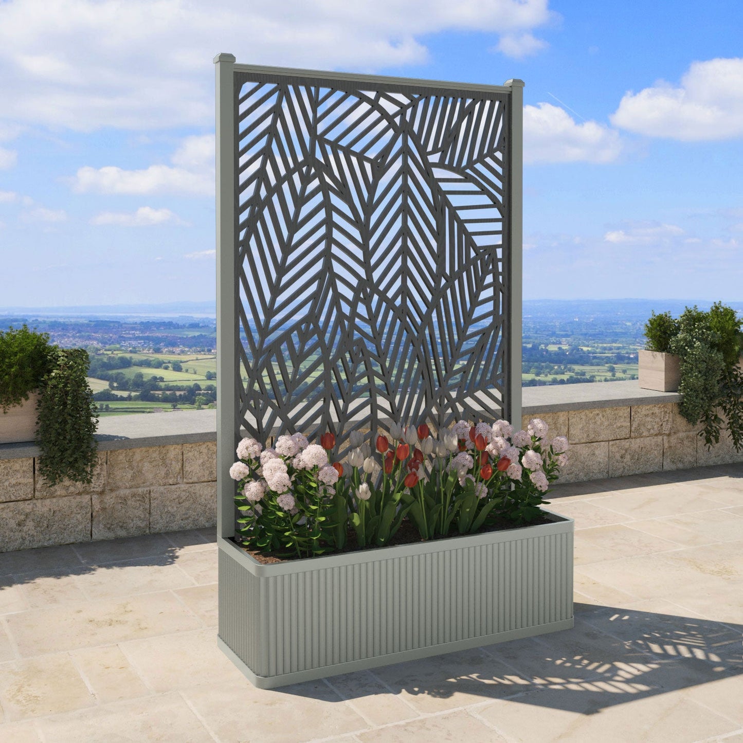Habitat Screen high flower pot with LED