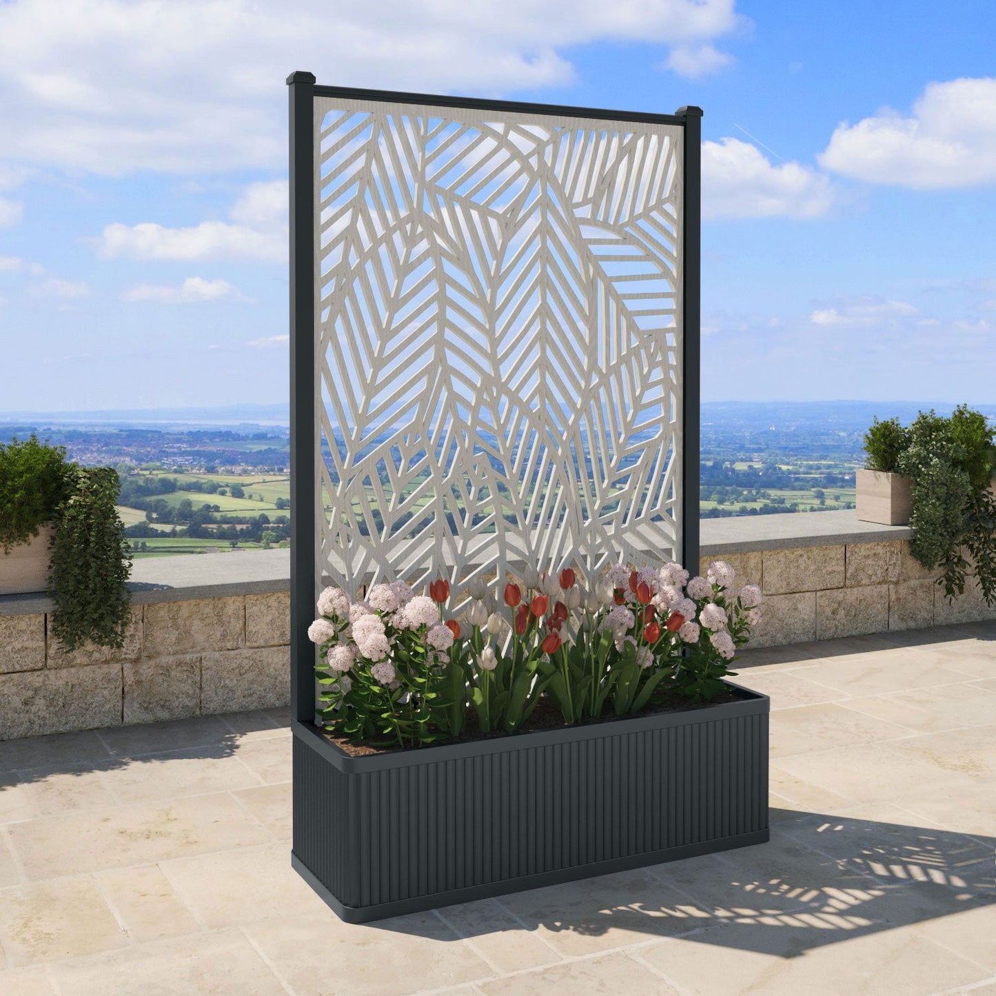 Habitat Screen high flower pot with LED
