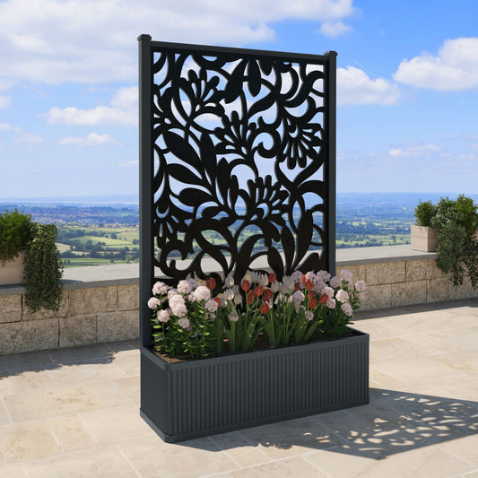 Heritage Screen high flower pot with LED