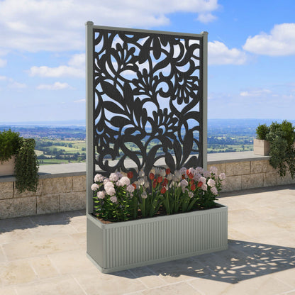 Heritage Screen high flower pot with LED