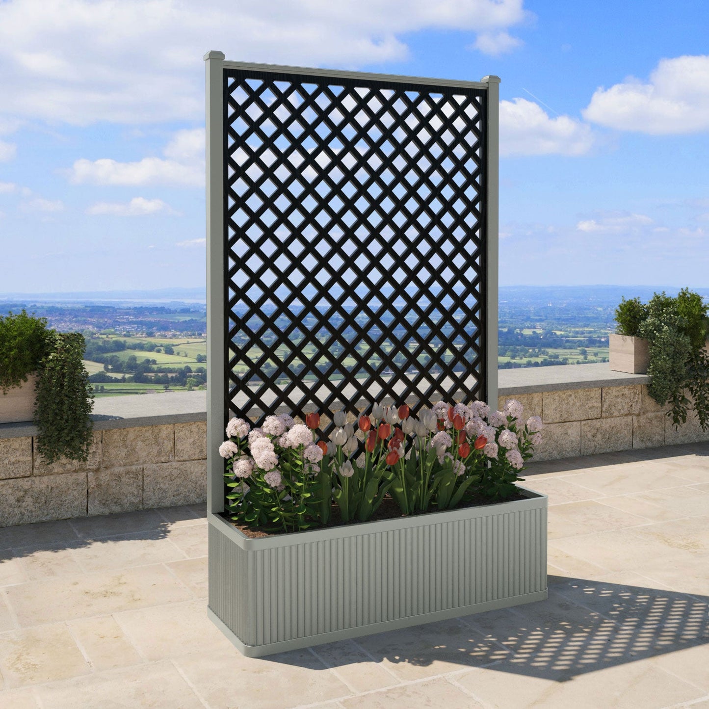 Hive Screen high flower pot with LED