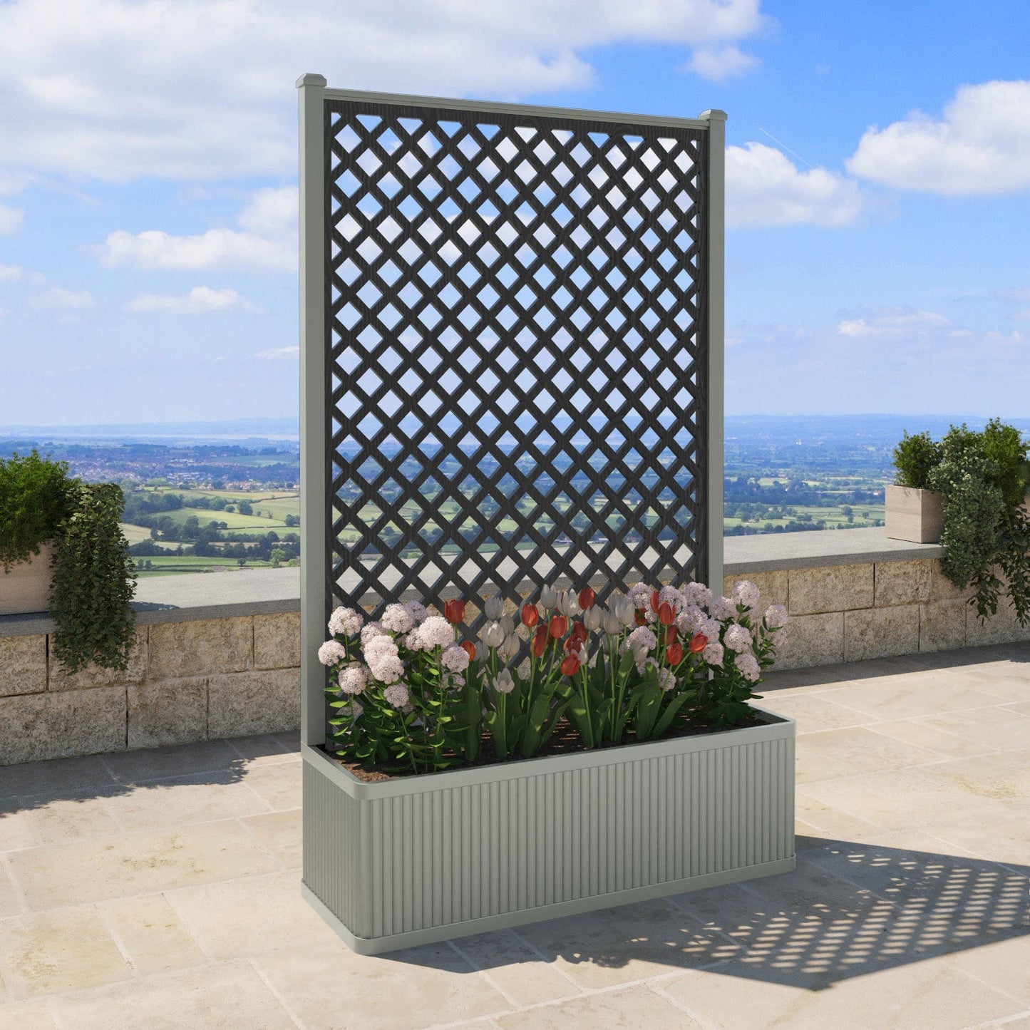 Hive Screen high flower pot with LED