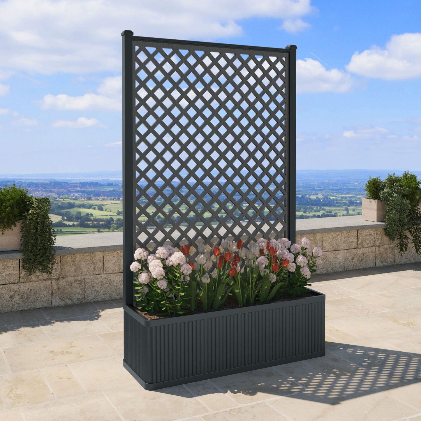 Hive Screen high flower pot with LED