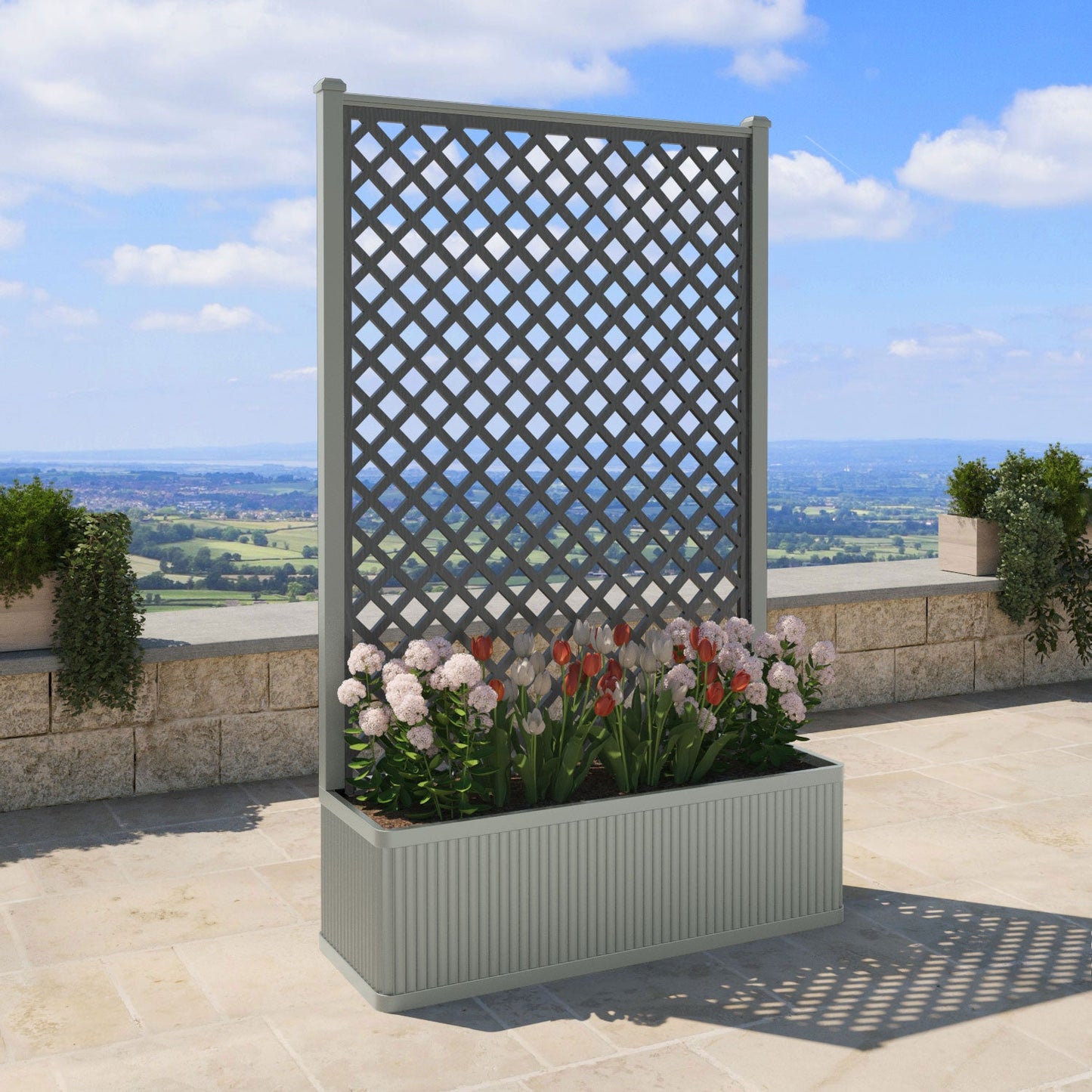 Hive Screen high flower pot with LED