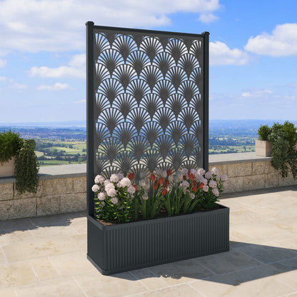 Laurel Screen high flower pot with LED