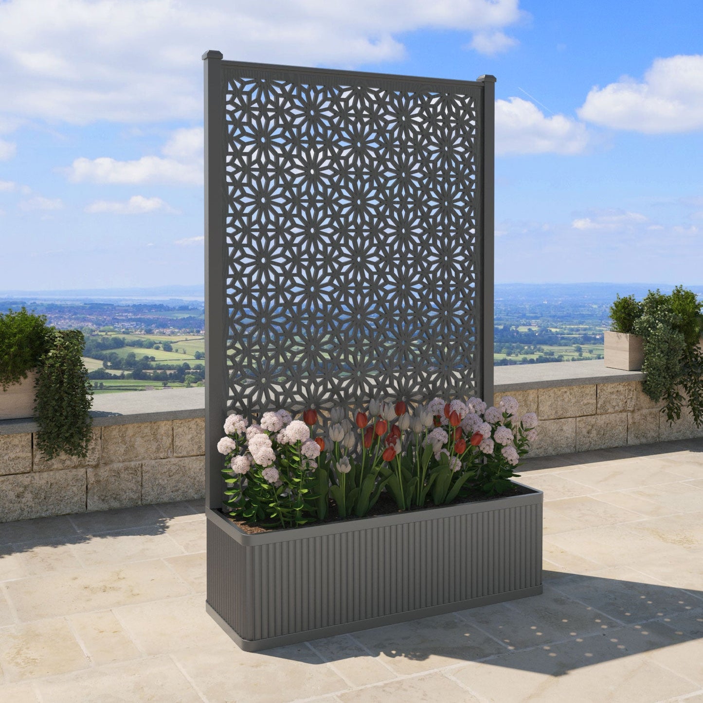 Narwa Screen high flower pot with LED