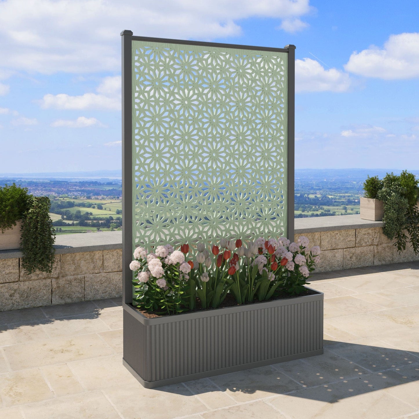 Narwa Screen high flower pot with LED