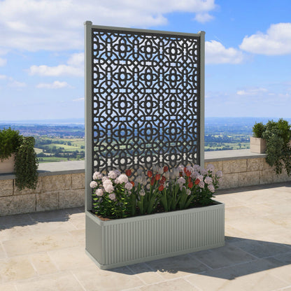 Nabila Screen high flower pot with LED