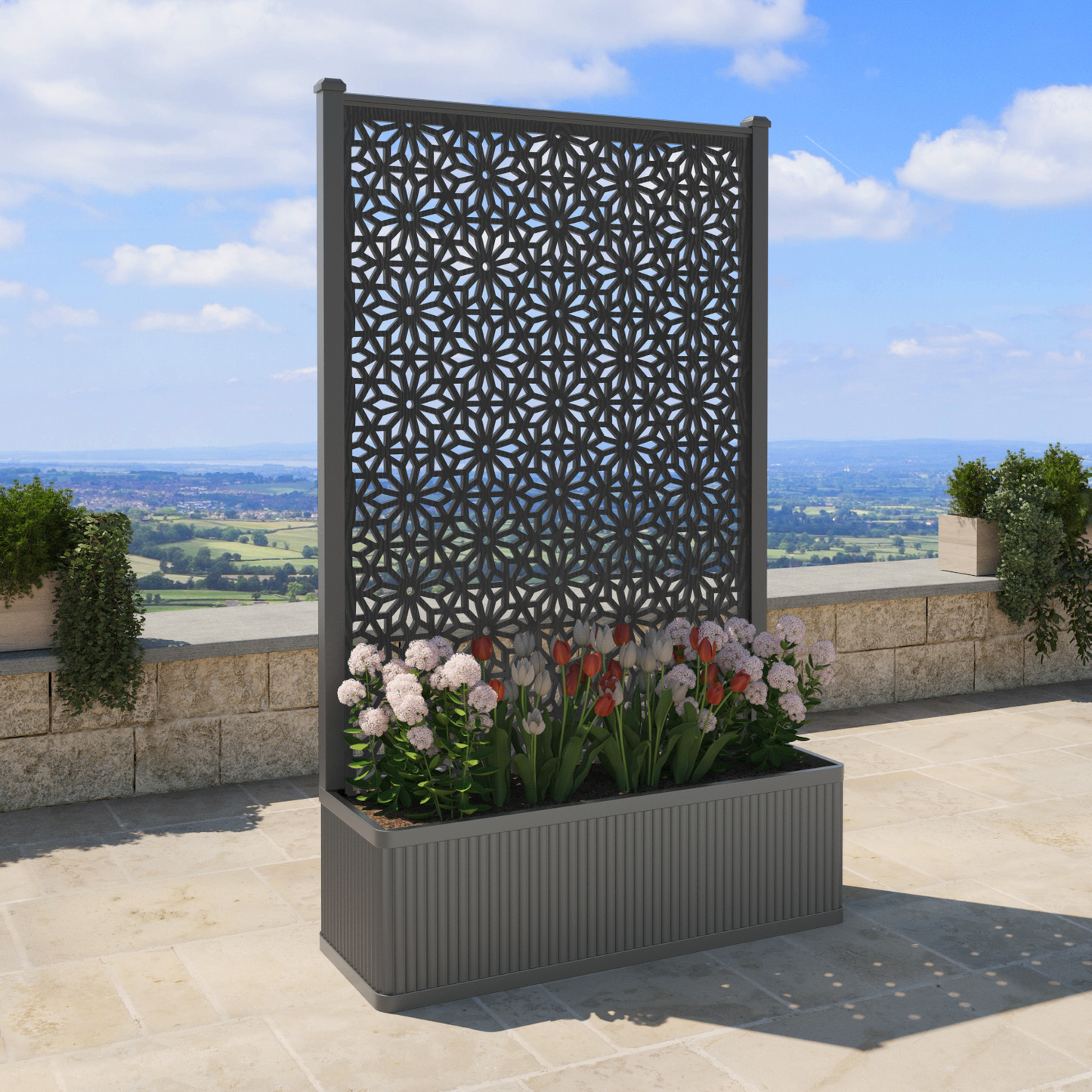 Narwa Screen high flower pot with LED