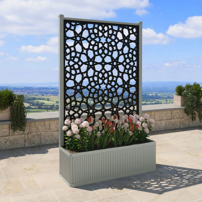 Nazira Screen high flower pot with LED