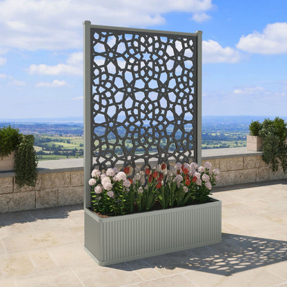 Nazira Screen high flower pot with LED