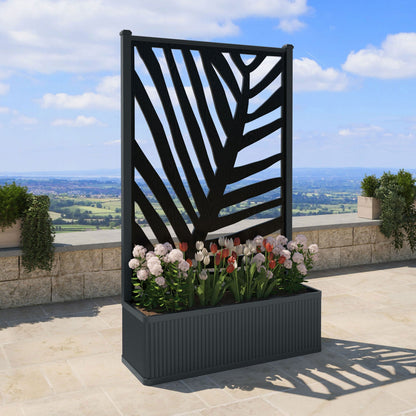 Palm Screen high flower pot with LED