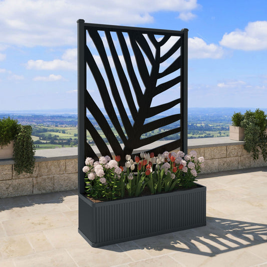 Palm Screen high flower pot with LED