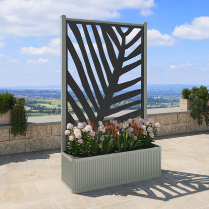 Palm Screen high flower pot with LED