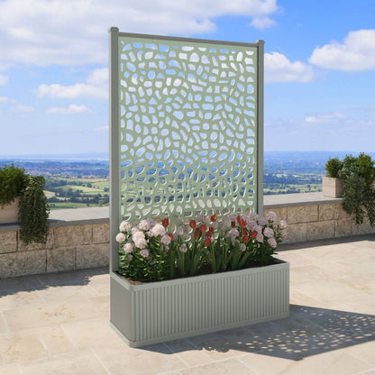 Pebble Screen high flower pot with LED