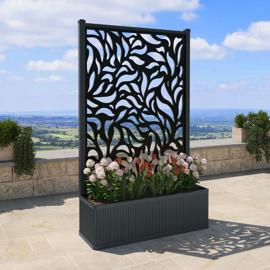 Plume Screen high flower pot with LED
