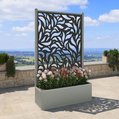 Plume Screen high flower pot with LED