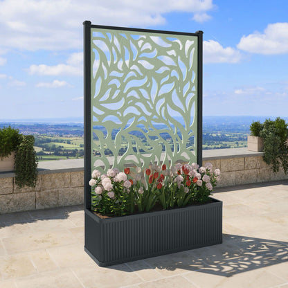 Plume Screen high flower pot with LED