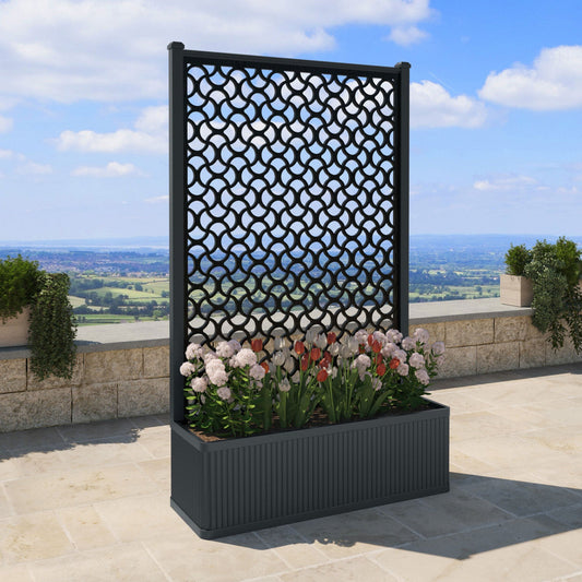 Vida Screen high flower pot with LED